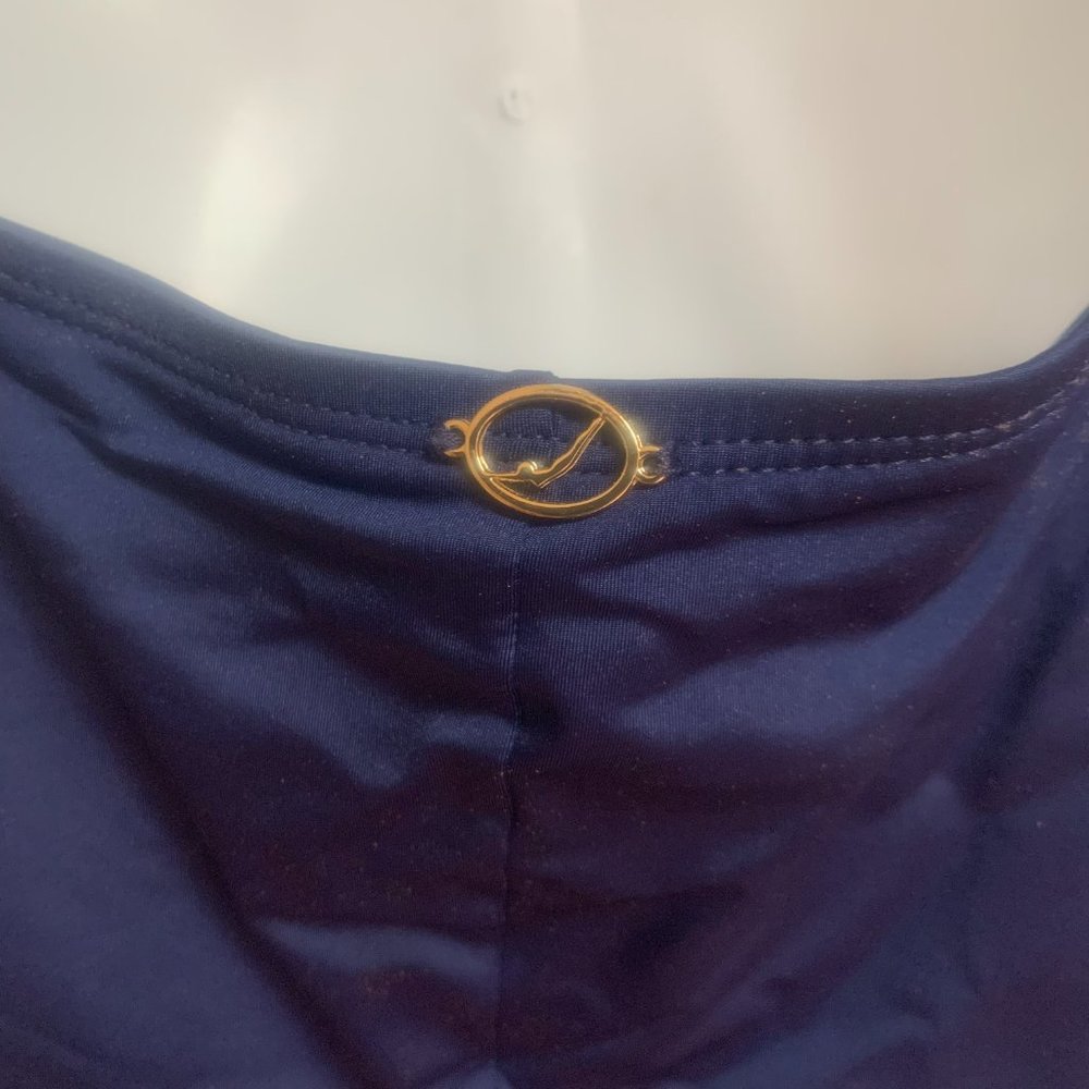 Jantzen Blue Padded Surplus Studded Lined Adjustable Straps Bathing Suit Sz 24W - Picture 8 of 11